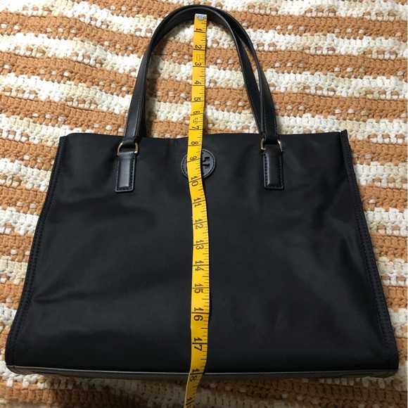 Tory Burch Black Ella Nylon Tote Purse - Picture 13 of 15